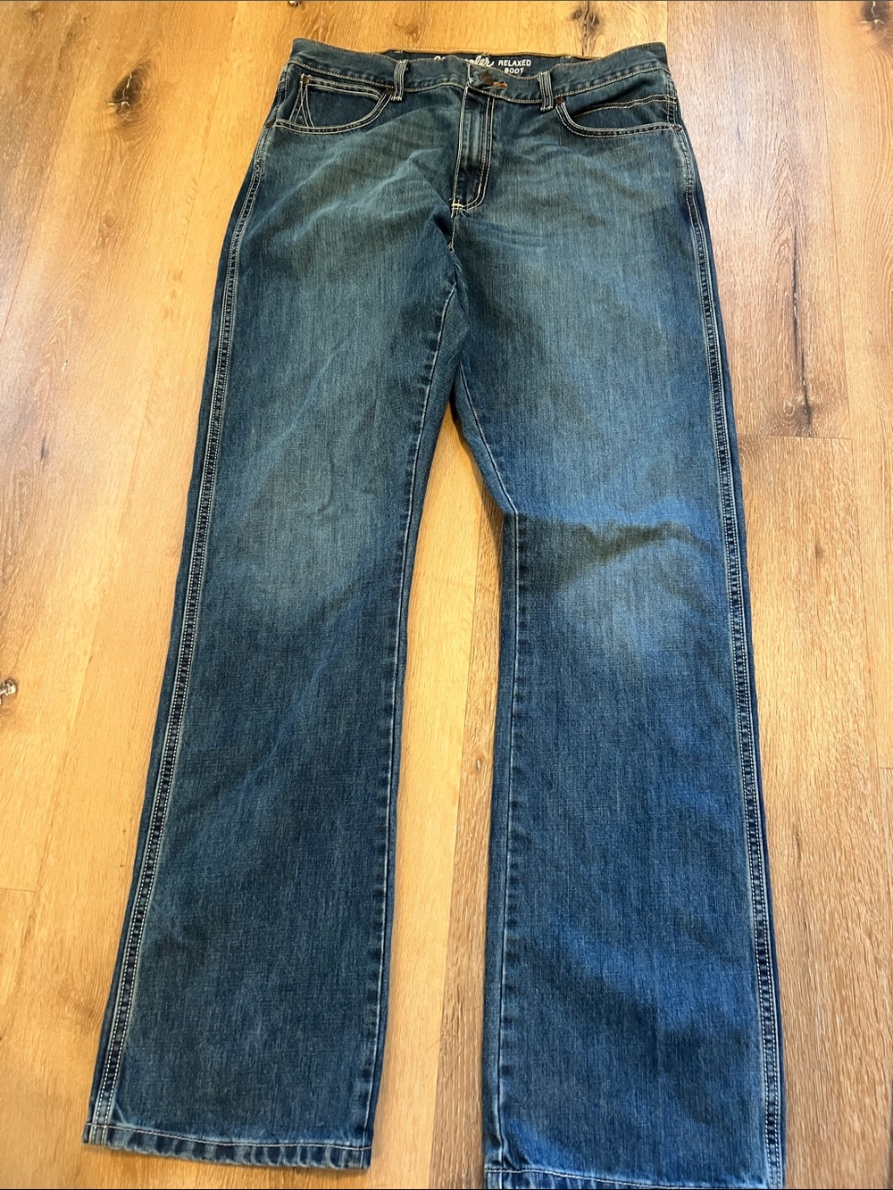 Wrangler Retro Relaxed Boot Men’s 36x36 Blue Jeans - Picture 6 of 11